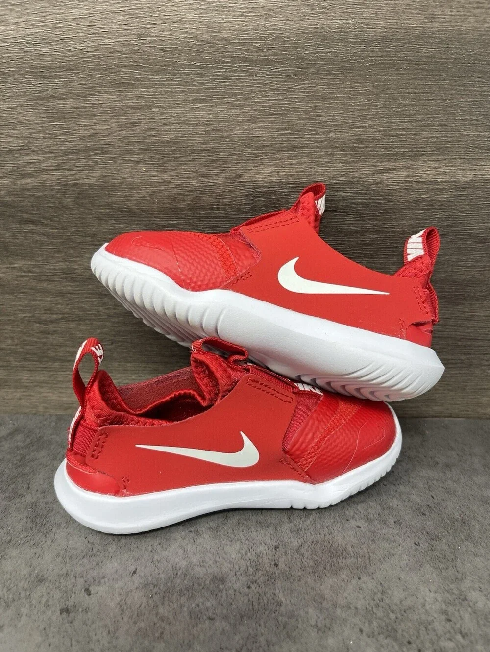 Nike Flex Runner Toddler Sneakers Size 8C Red White Athletic Trainer